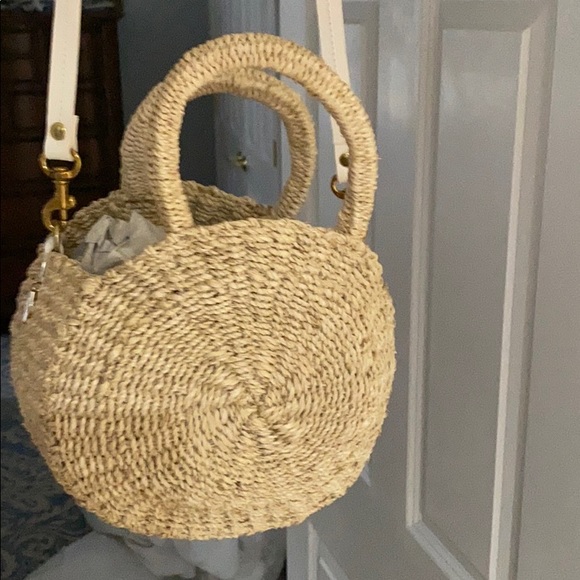 CLARE V PETITE ALICE WOVEN BAG